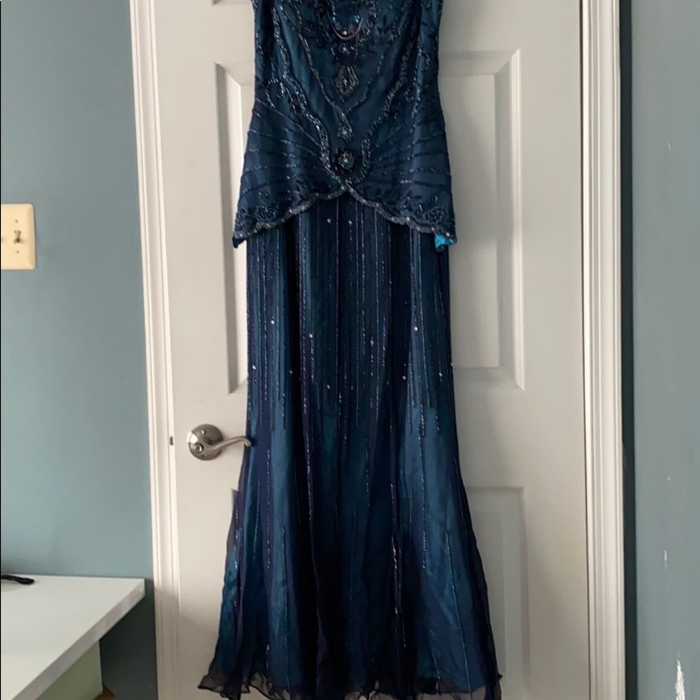 Size Medium Beautiful Sequences Long Midnight Blue - image 5